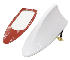 Автомобільна антена для зовнішнього стайлінгу FM-радіо "Плавник акули"- біла 1 штука