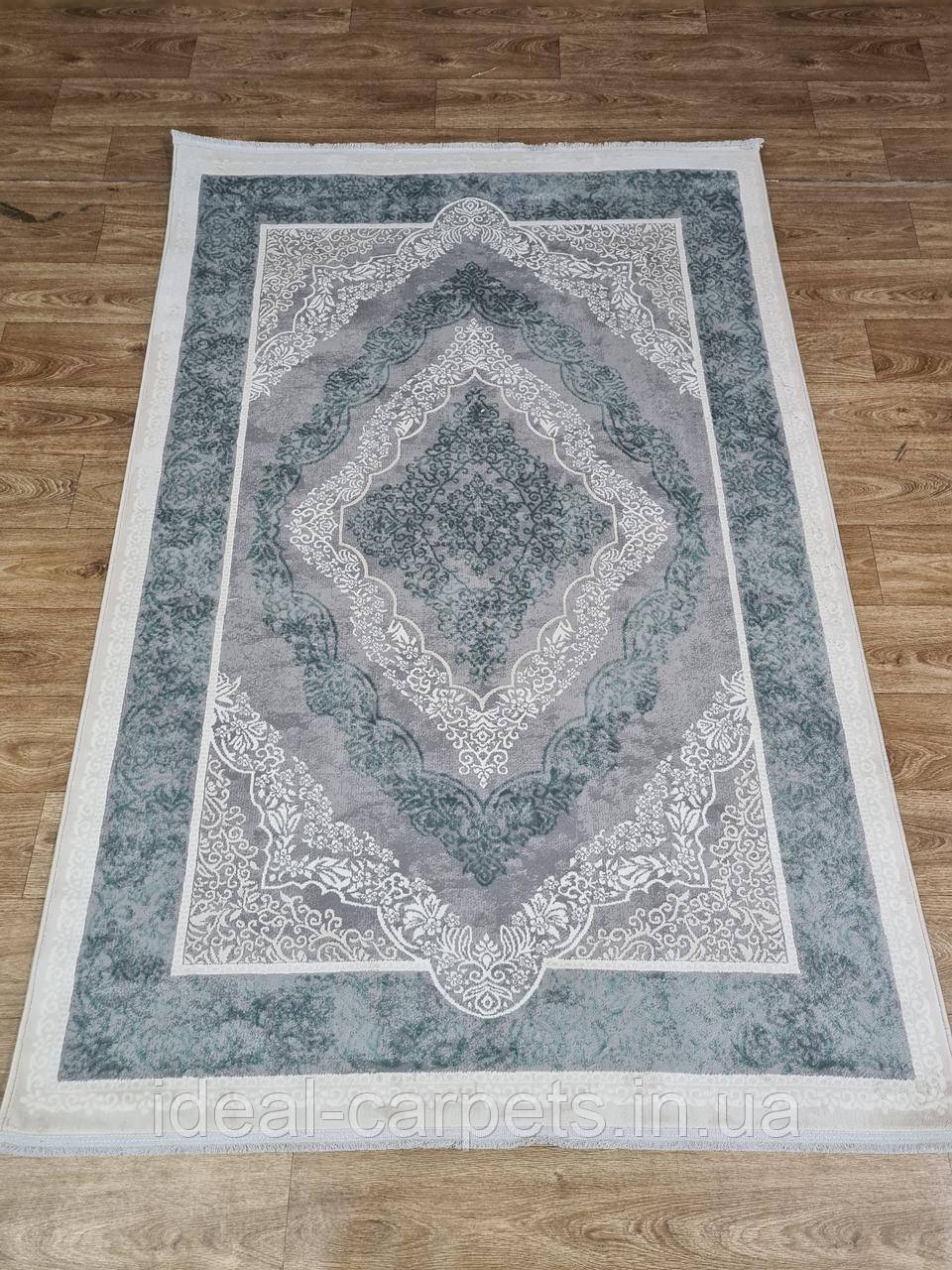 Килим 2х3м Luxury 0859 Смарагдовий Класичний