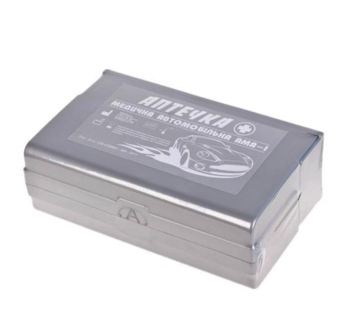 Аптечка 27 поз. першої допомоги АМА-1 зі знеболюючим (срібна)