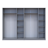 Шафа для одягу комплект Промо Сірий 3+3 ДСП 270х48х204 (80737768), фото 2