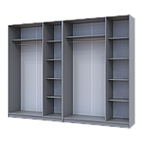 Шафа для одягу комплект Промо Сірий 3+3 ДСП 270х48х204 (80737768), фото 5