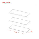 Полиця для одягу Doros Promo Сірий 3шт. 86.7х35х1.6 (80737769), фото 5