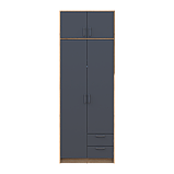 Антресоль Doros Ронді Дуб Артізан/Графіт 2 ДСП 82х52х41 (80737812), фото 5