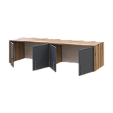 Антресоль Doros Ронді Дуб Артізан/Графіт 4 ДСП 160х52х41 (80737832), фото 2