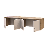 Антресоль Doros Ронді Дуб Артізан/Кашемір 4 ДСП 160х52х41 (80737833), фото 2