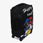 Чохол для валізи S 19-21" захисний еластичний, щільний матеріал із принтом для дорожнього багажу, фото 7