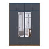 Антресоль Doros Ронді Дуб Артізан/Графіт 4 ДСП 160х52х41 (80737832), фото 4