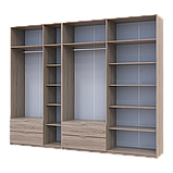 Розпашна Шафа для одягу Doros Лукас Дуб сонома 3+4 ДСП 300х50х240 (42005131), фото 3