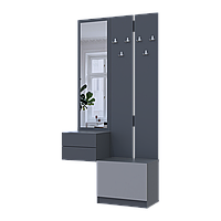 Передпокій Doros Сола 2+3 Doros Графіт/Сірий ДСП 105х40х215 (42005151)