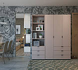 Шафа для одягу Doros Гелар Кашемір 3ДСП з пеналом 176.2х49.5х203.4 (42005175), фото 2