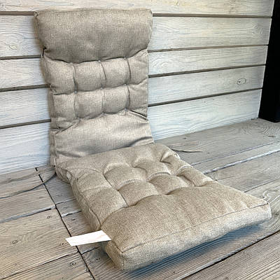 Подушка для стільців (40x120х4 см) подвійна Decorator Мальмо колір тауп 84-167