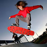 Підлітковий червоний Пенніборд (до 50 кг, 56x15 см) / Дитячий скейтборд/Пенні борд/Кейт