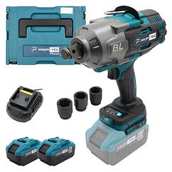 Акумуляторний гайковерт PROFI-TEC PTW2100BL POWERLine, 2×PT2080EP (8.0 А·год), зарядний пристрій BC 20 V, кейс