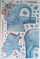 Вінілові наклейки BRUP 2 Слони (лист 60 х 90 см) Б23-8, фото 3