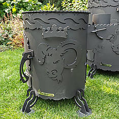 Пічка під казан "Казбек -1" сталь 4мм ( казани на 8л, 10л, 12л)