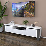 Тумба-ТВ  Дуб аппалачи - антрацит Бетон/Білий, фото 4