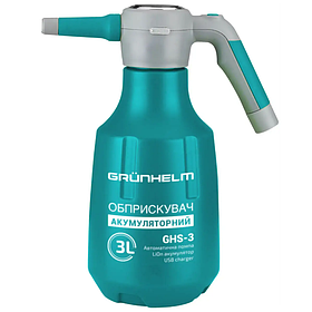 Обприскувач акумуляторний 3 л Grunhelm GHS-3 Акумуляторний ручний садовий розпилювач