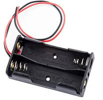 Бокс для акумуляторів АА холдер з контактами (2ак)