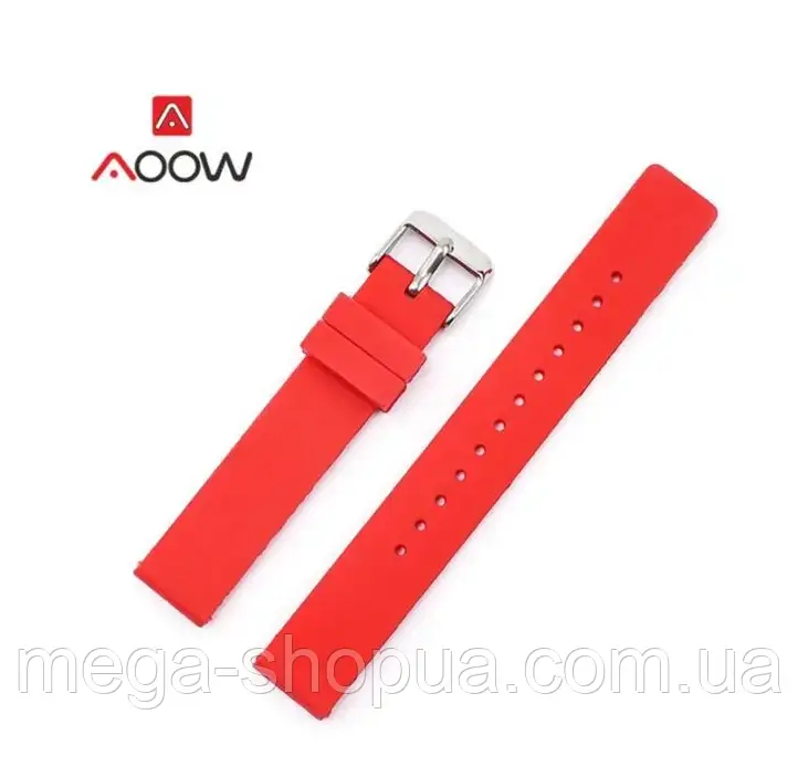 Ремінець силіконовий для розумних смарт годинників Smart Watch 22 мм Amazfit Samsung Huawei годинникові ремінці Червоний, фото 1