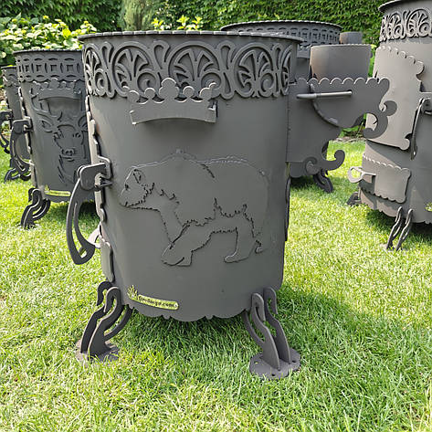 Пічка під казан "Ведмідь -1" сталь 4мм (до казанів 8л, 10л, 12л), фото 1