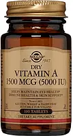Вітаміни Solgar Вітамін А 1500 мкг 100 таблеток (033984028203)