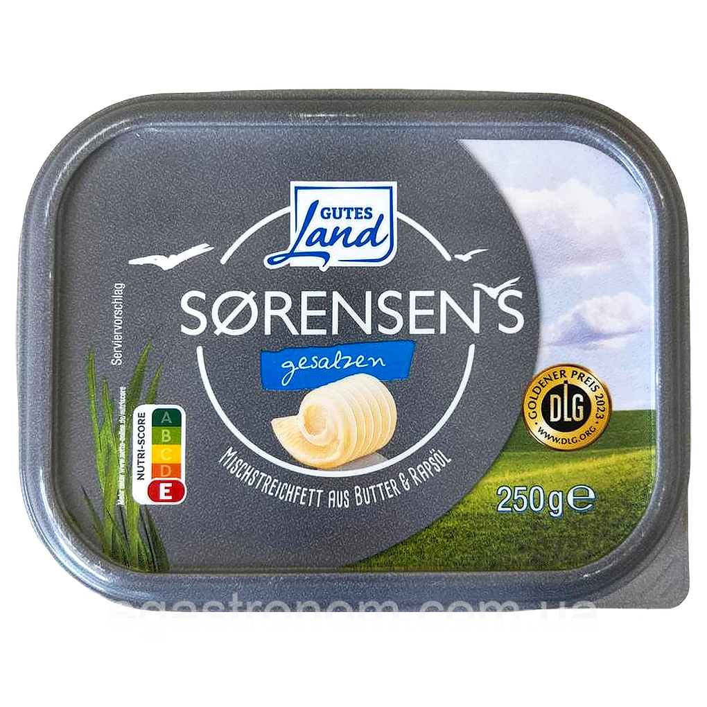 Спред з сіллю Гутес Ланд Соренсенс Gutes Land Sorensen's 250g 12шт/ящ (Код: 00-00017811)