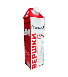 Вершки ProFood натуральні ультрапастеризовані 33% Галичина