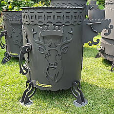 Пічка під казан "Олень -1" сталь 4мм (під казани 8л, 10л, 12л)