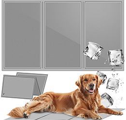 Охолоджувальний килимок для собак і котів 90x50 см, сірий, Purlov (Польща)