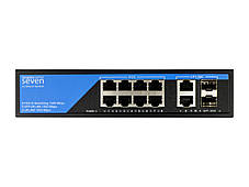 Гігабітний PoE комутатор 8 портів SEVEN P-7328FG-2SFP, фото 2