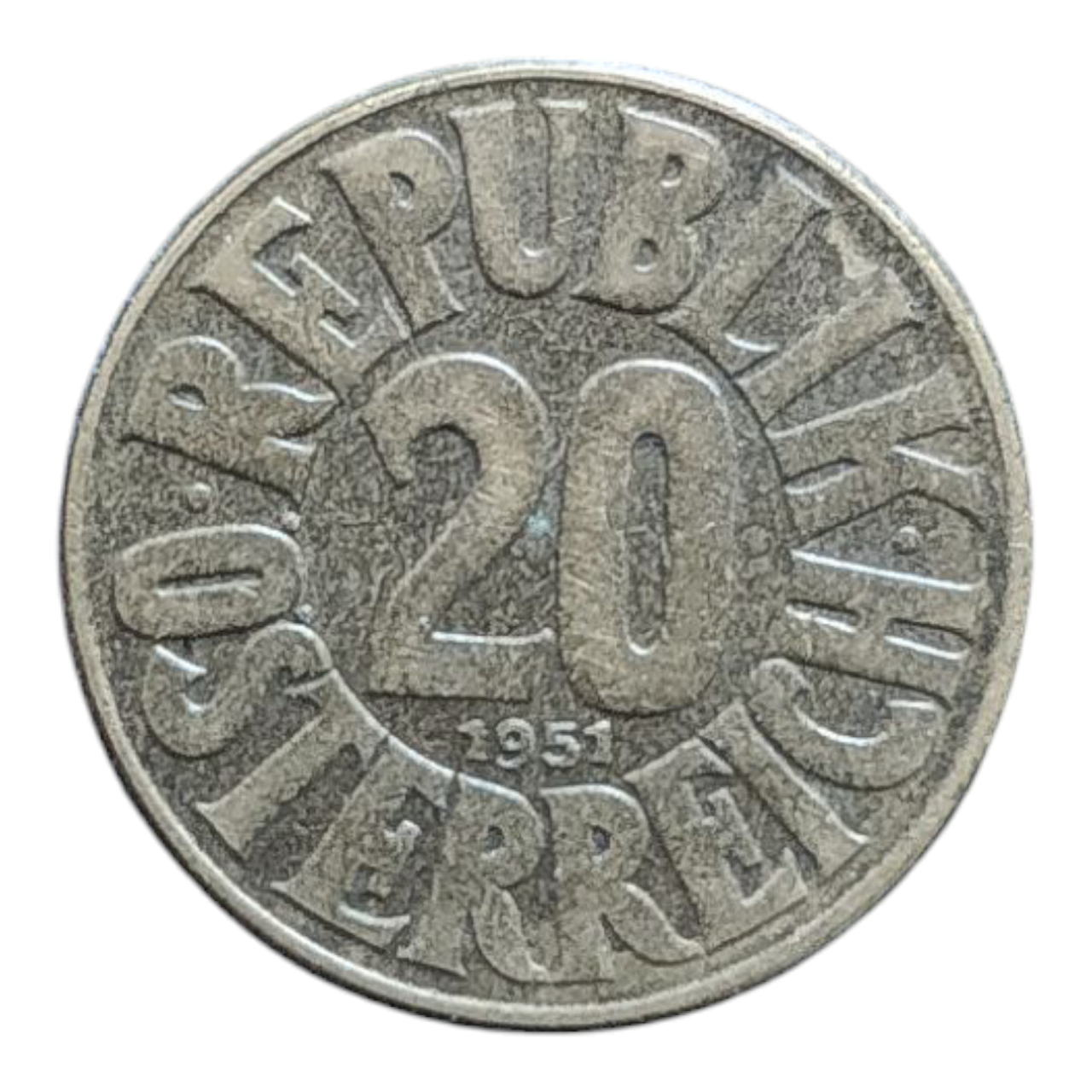 Австрія 20 грошей, 1951