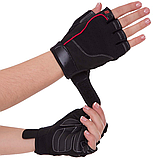 Рукавички для фітнесу та силових тренувань Zelart SB-161564 Чорний (S-2ХL), фото 10