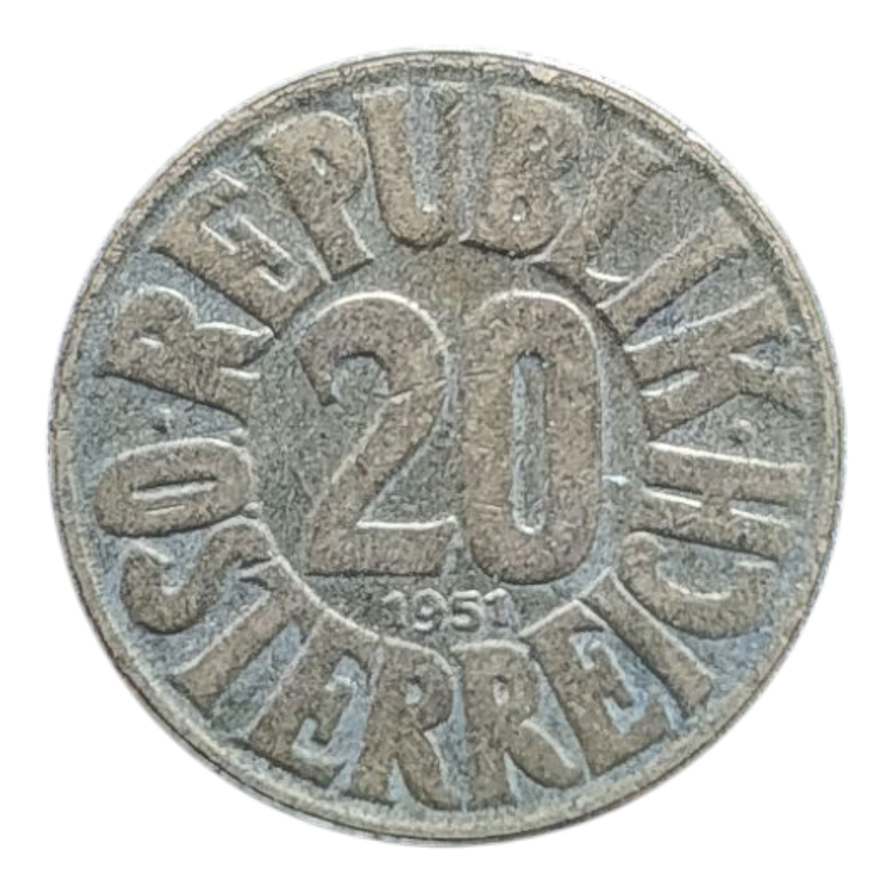 Австрія 20 грошей, 1951