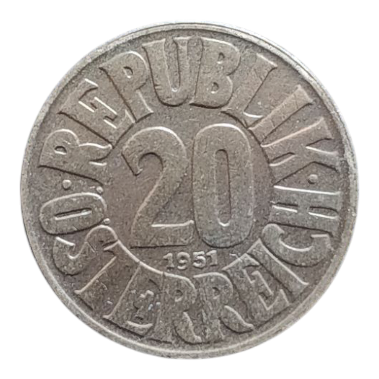 Австрія 20 грошей, 1951