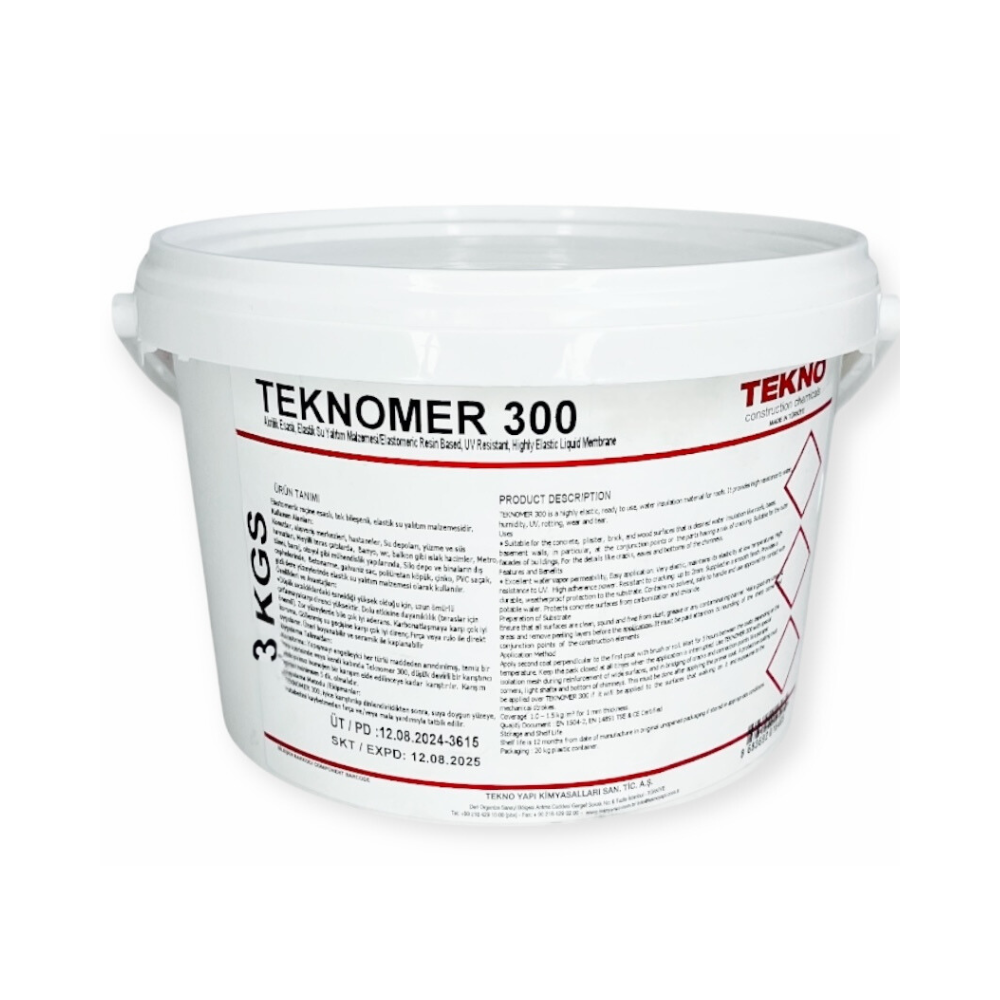 Акрилова мастика для внутрішніх робіт Teknomer 300 (3 кг). Біла