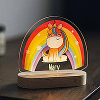 Нічник «Єдиноріг з веселкою»12x15 см