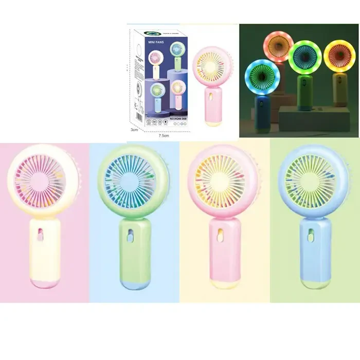 Вентилятор 2в1 MK 5614 2 режими акумулятор USB підсвітка, фото 1