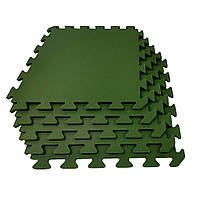 М'яка підлога килимок-пазл (татамі ластівчин хвіст)  IZOLON BASE 50х50х1см Олив