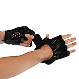 Рукавички для фітнесу та силових тренувань BODY SCULPTURE WorkOut BJBW-83-H Чорний (S-ХL), фото 4