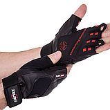 Рукавички для фітнесу та силових тренувань Zelart SB-161552 Чорний (S-2ХL), фото 4