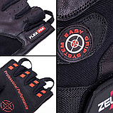 Рукавички для фітнесу та силових тренувань Zelart SB-161552 Чорний (S-2ХL), фото 7