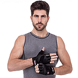 Рукавички для фітнесу та силових тренувань Zelart SB-161552 Чорний (S-2ХL), фото 9