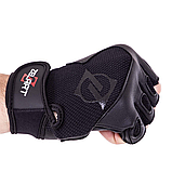 Рукавички для фітнесу та силових тренувань Zelart SB-161555 Чорний (S-2ХL), фото 5
