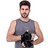 Рукавички для фітнесу та силових тренувань Zelart SB-161555 Чорний (S-2ХL), фото 9