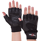 Рукавички для фітнесу та силових тренувань Zelart SB-161555 Чорний (S-2ХL), фото 10