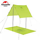 Дощовик пончо плащ-палатка накидка від дощу тент Naturehike 20D nylon Silicone 230 х 140 см помаранчевий, фото 5