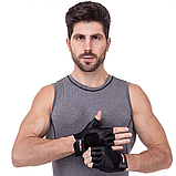 Рукавички для фітнесу та силових тренувань Zelart SB-161556 Чорний (М-2ХL), фото 9