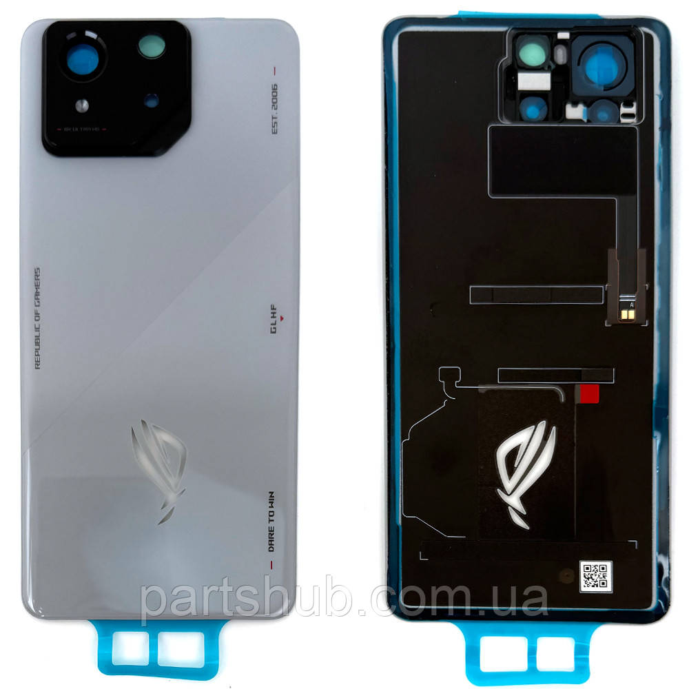 Задня кришка Asus ROG Phone 8 (сіра оригінал 100% зі склом камери)