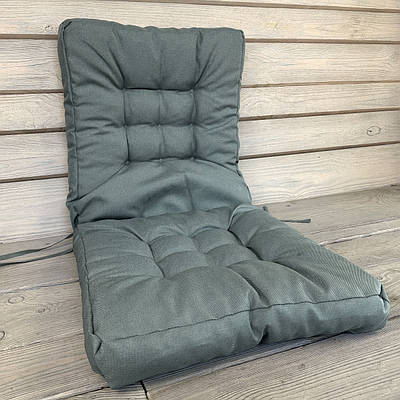 Подушка для стільців (50x120х8 см) подвійна Decorator Sawana колір сіро-блакитний 84-165