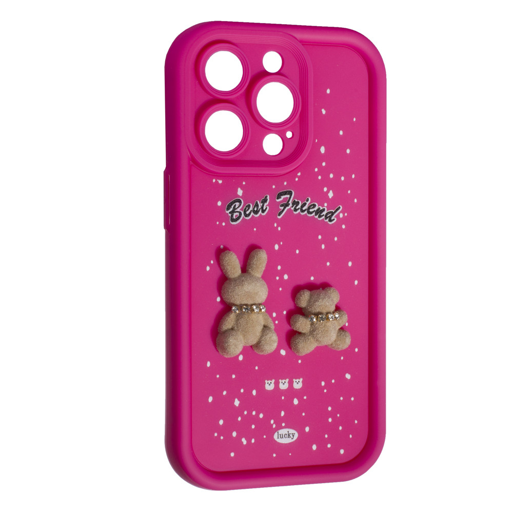 Силікон Best Friend Apple iPhone 15 Pro, Рожевий, щільна посадка, захисний чохол, фото 1